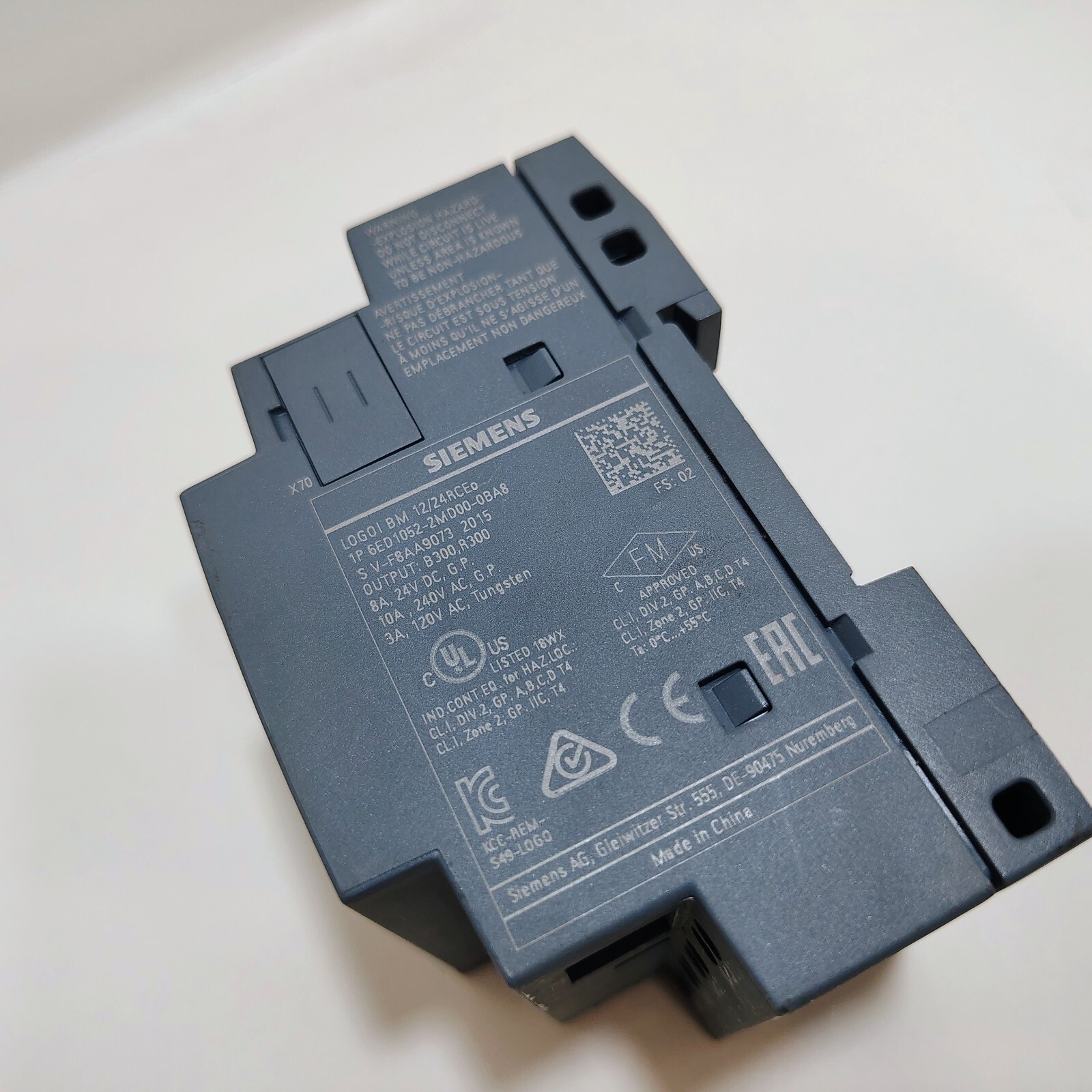 SIEMENS 6ED1052-2MD00-0BA8 LOGIC MODULE WITHOUT DISPLAY LOGO BM 12/24RCEo