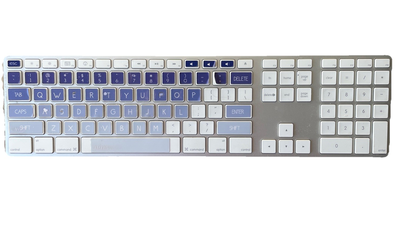 Keyboard Apple Silver,White Model:A1243 USB Wired – Tested
