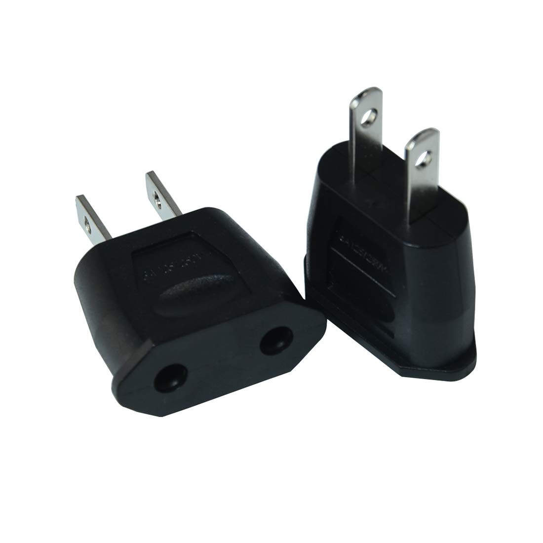 EU to US Plug Adapter Travel Power Converter 2 Pack