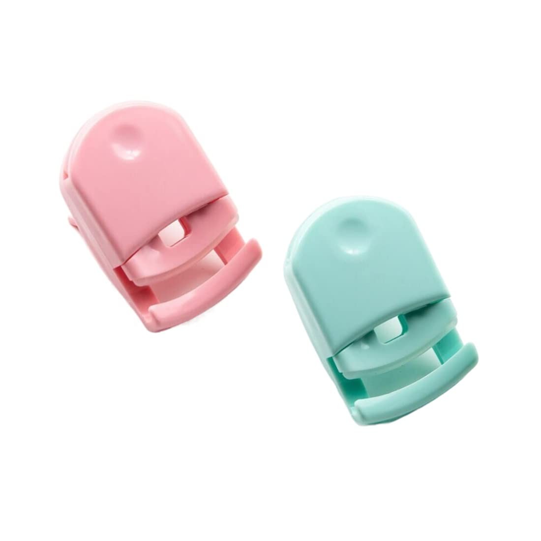 2 Pack Portable Mini Eyelash Curlers Clip, Plastic Travel Lash Curler with Pa...