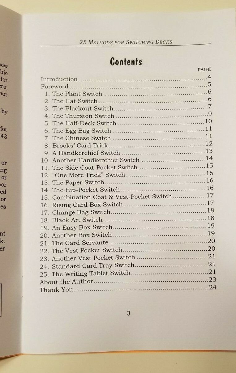 25 Methods for Switching Decks by Floyd D. Brown