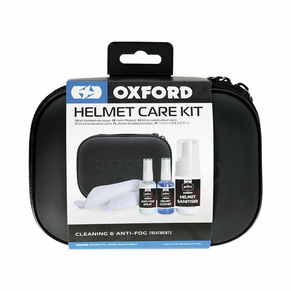 OXFORD HELMET CARE KIT ,CLEANER , SANITISER & ANTI-FOG TREATMENT SET - OX634