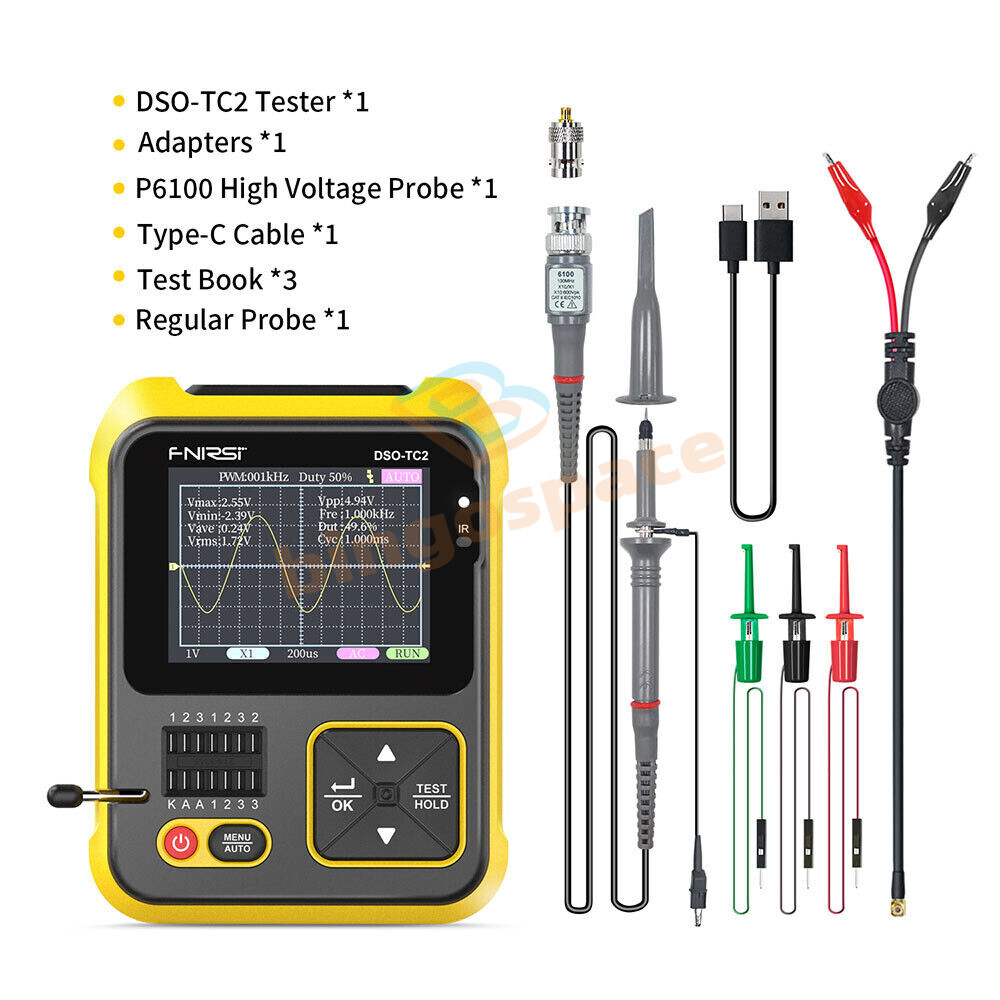 2.4"Digital LCR Oscilloscope Transistor Tester Diode Capacitance Voltage Tester
