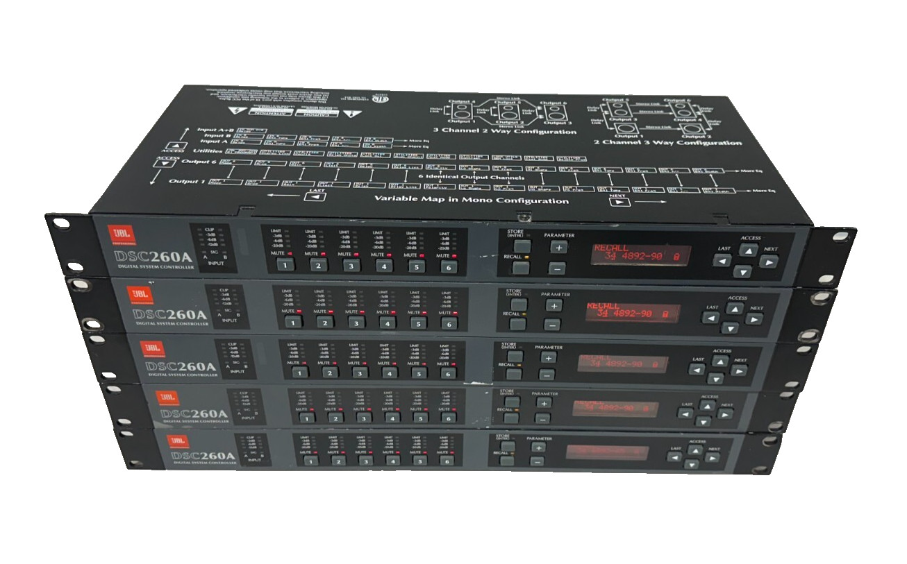 JBL DSC260 Digital System Controller Processor 2 in 6 out #7015 (ONE)THS