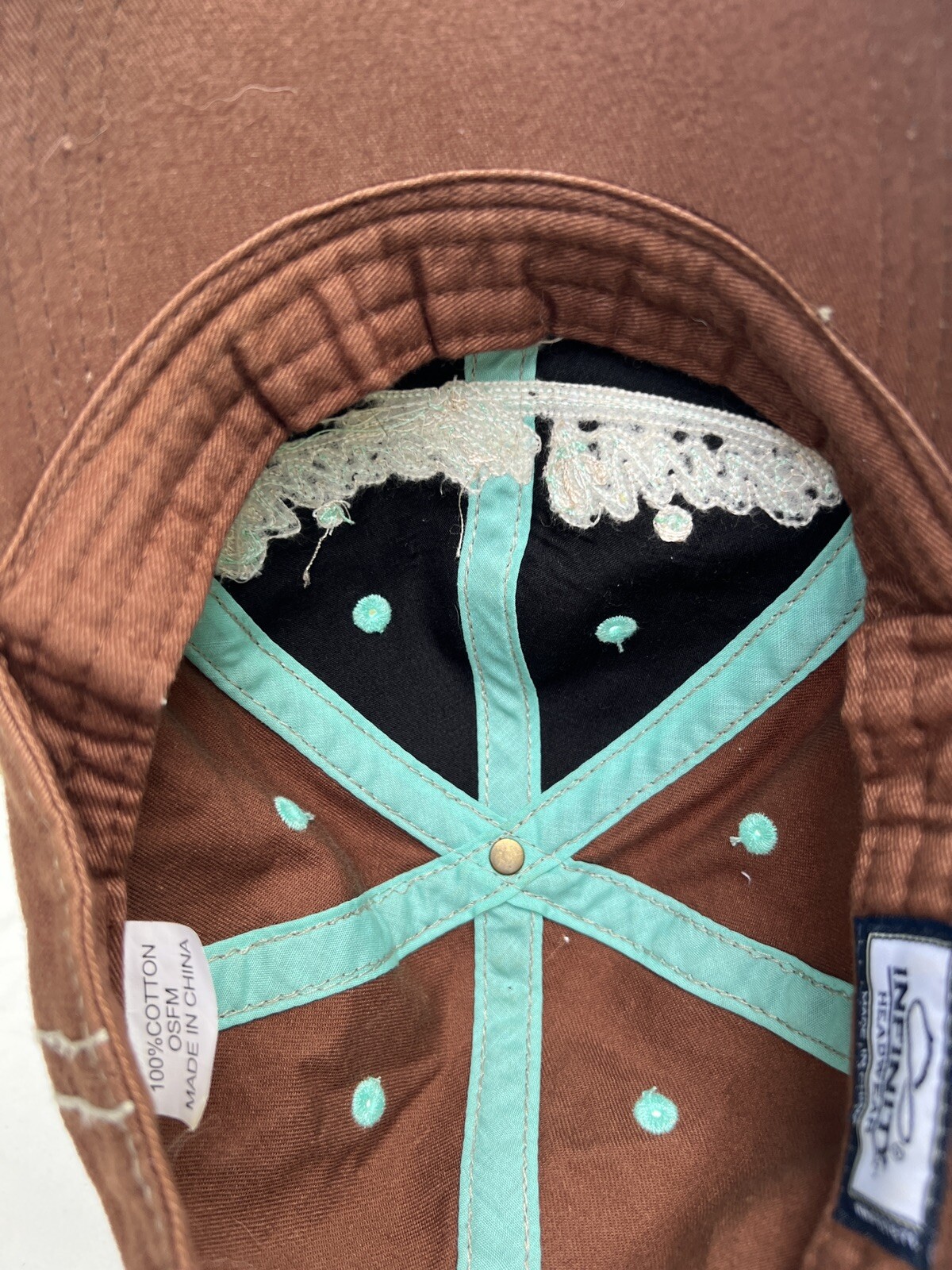 Ninety Nine 99 Rust Color Teal Cap/Hat Grunge Infinity Headwear EUC