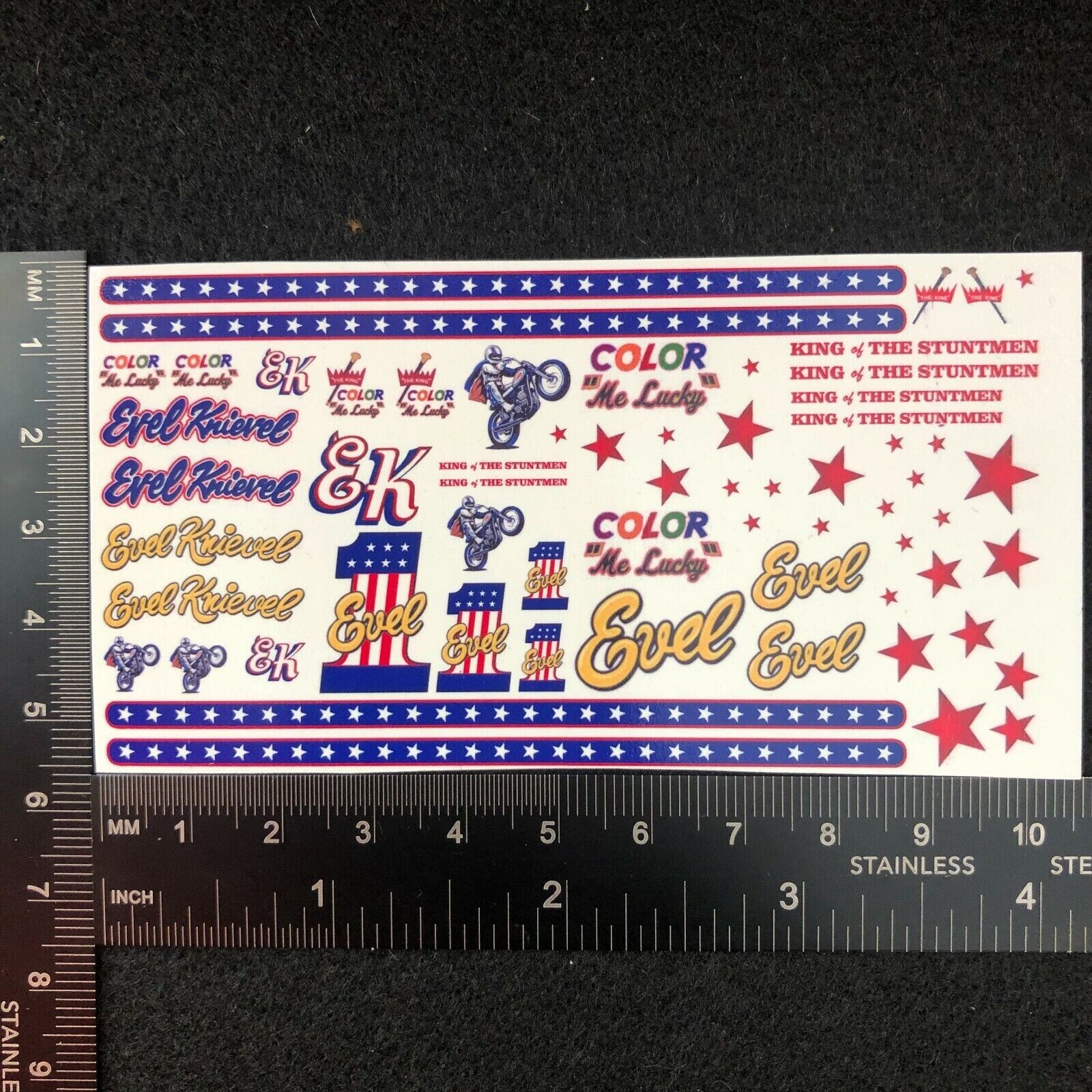 Clear 1:64 Waterslide Decal for JDM VW Silverado Camaro Evel Knievel