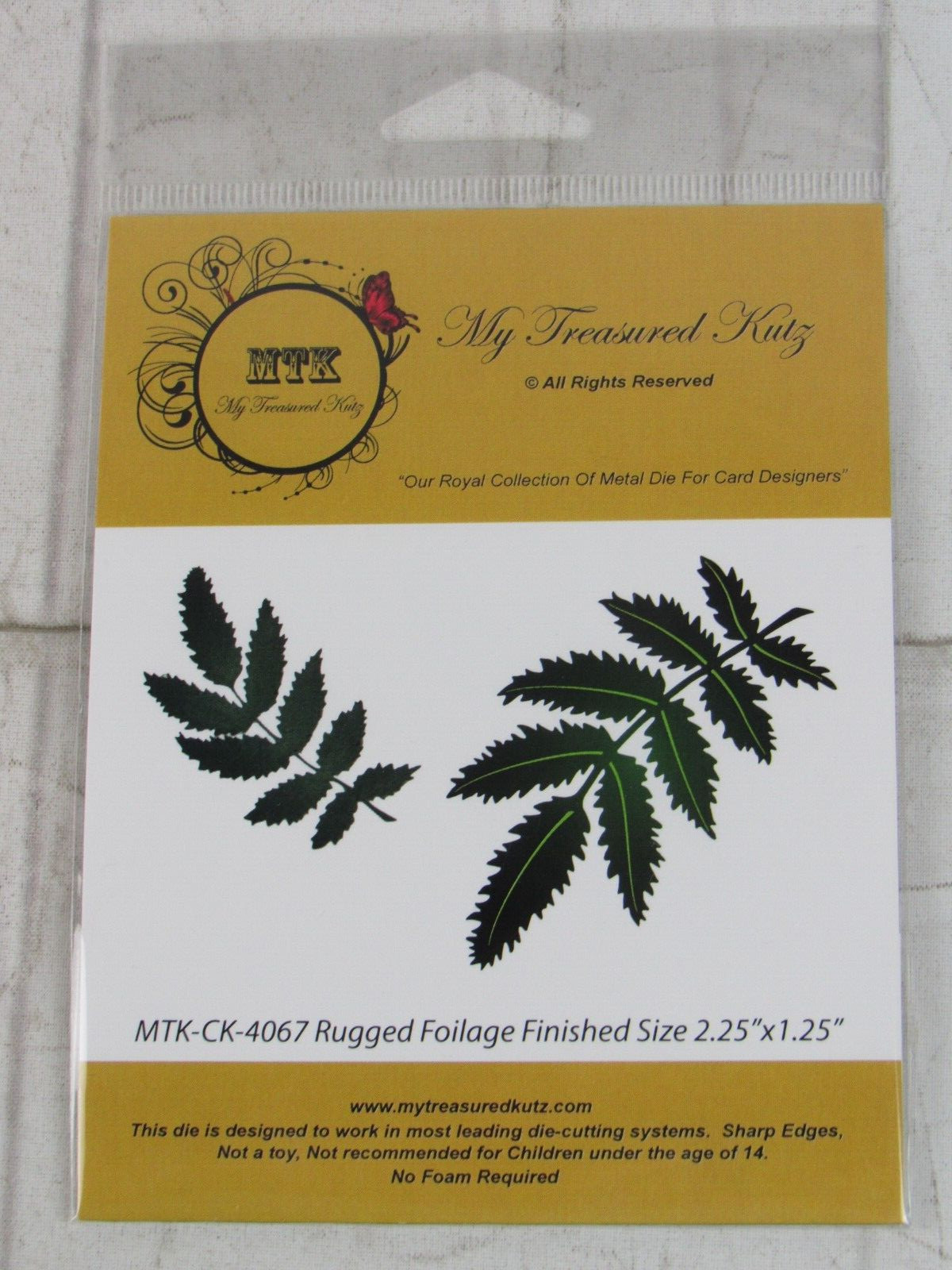 My Treasured Kutz, Metal Die, Rugged Foilage, MTK-CK-4067
