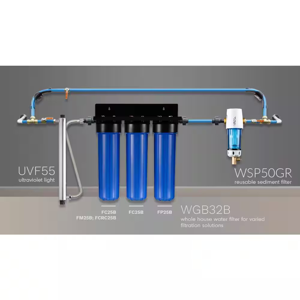 Reusable Spin down Sediment Water Filter 100 Micron with Scraper and 360 Head