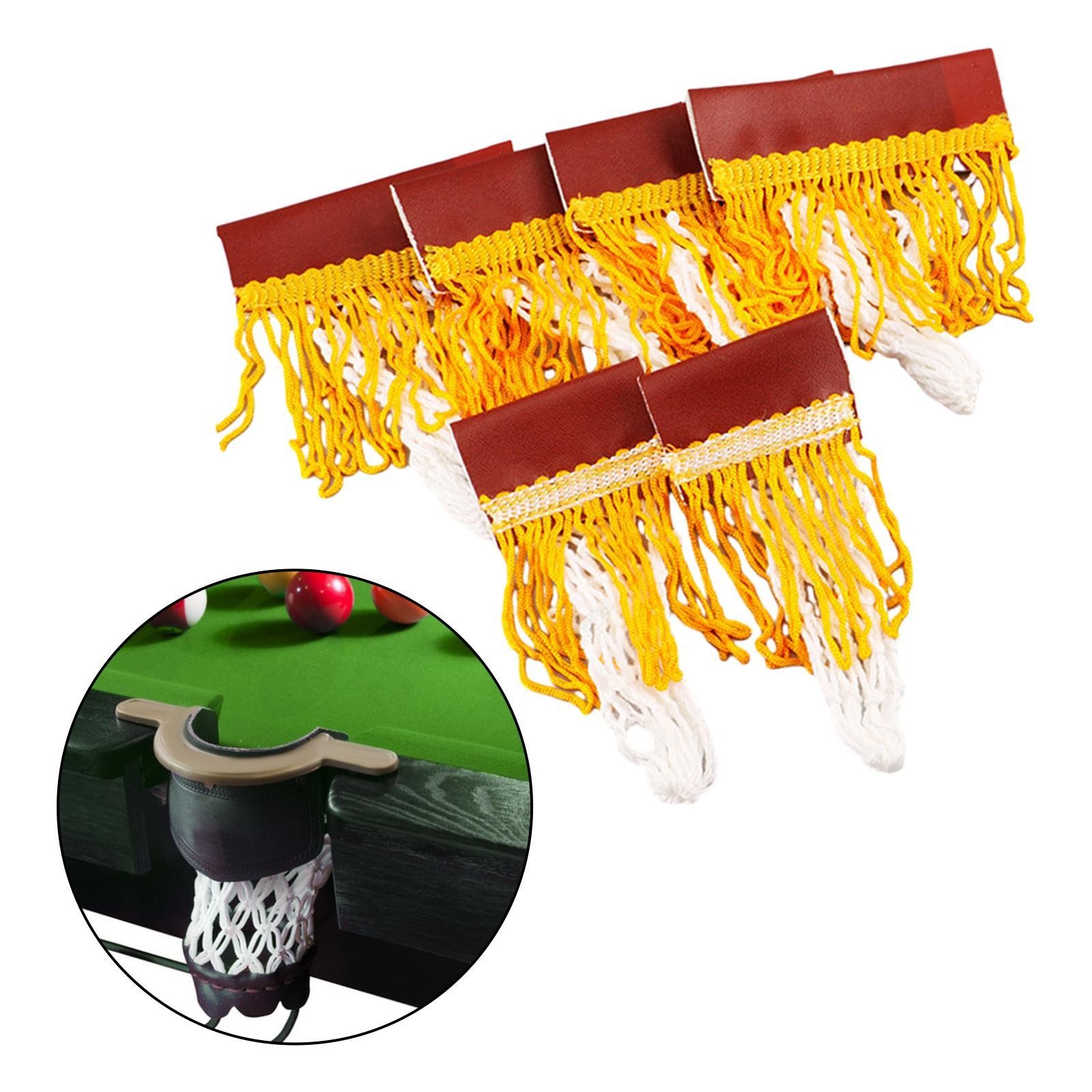 6 Pieces Pool Table Pocket Heavy Duty Pool Table Net