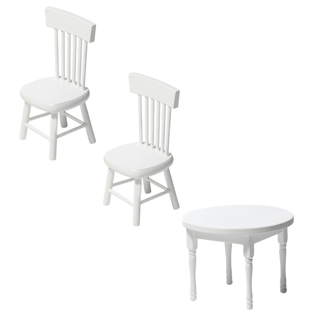 Playhouse Accessory Mini Desk Chair Set for Children Dollhouse