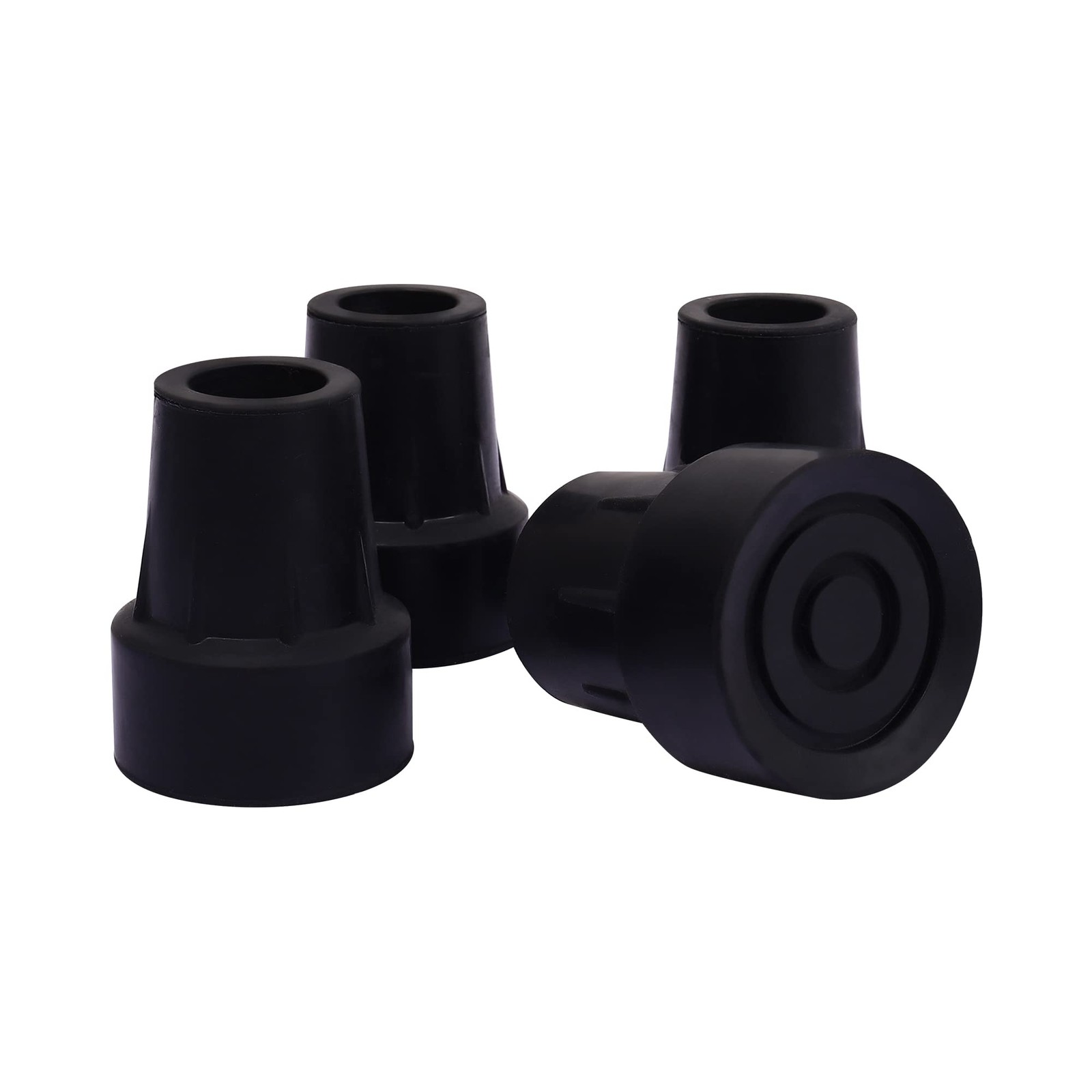 7/8 Inch Cane Tips Heavy Duty Rubber Non Slip 4 Pack Replacement