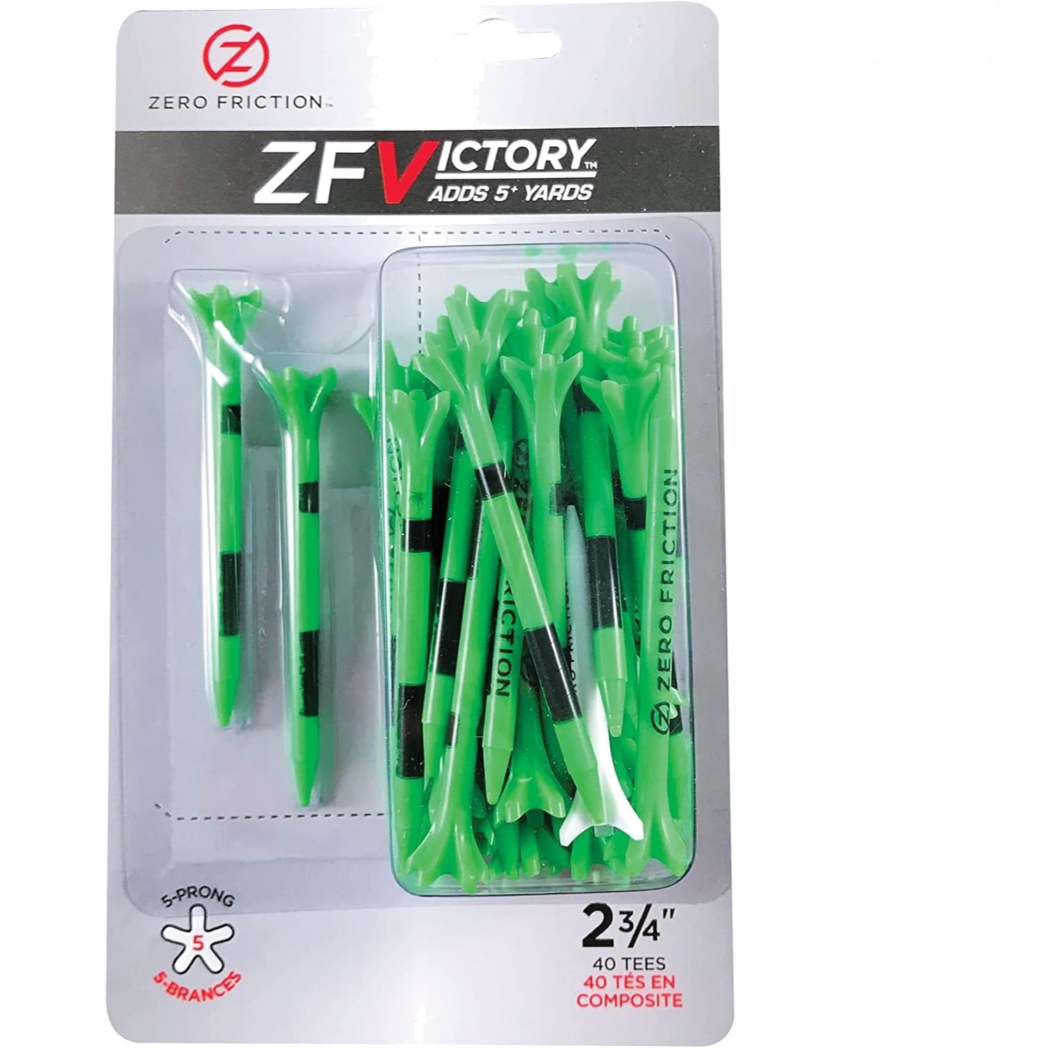 Game-Changing ZFVictory 5-Prong Golf Tees - Compact Design for Precision Play