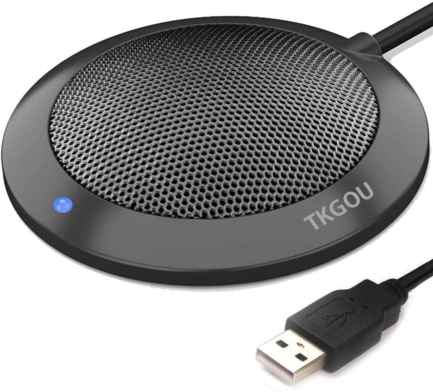 Conference USB Microphone, Computer Desktop Mic with LED Indicator, Plug & Play