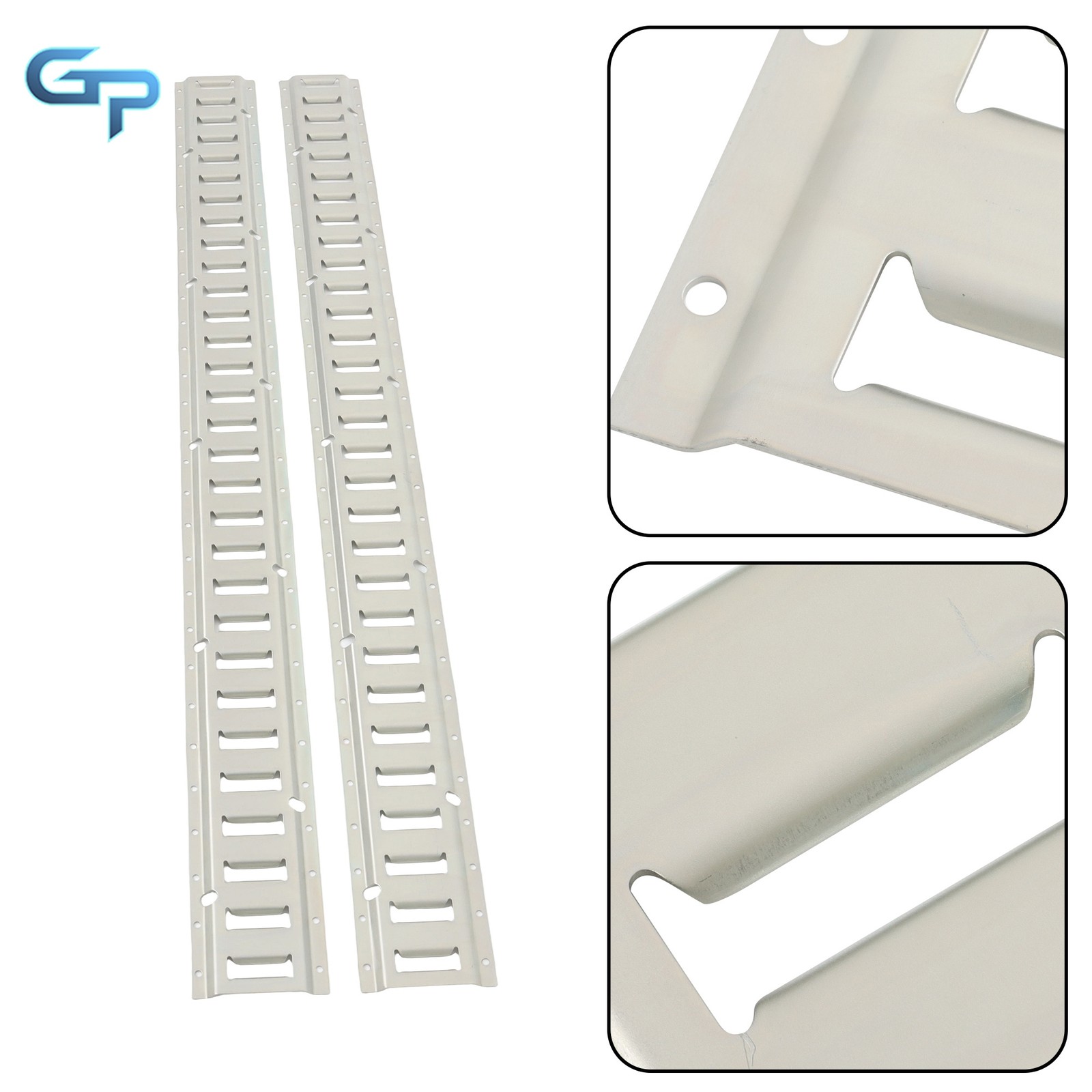 2PC 5' E-Track Tie-Down Rail For Truck Trailer Cargo Van Utility
