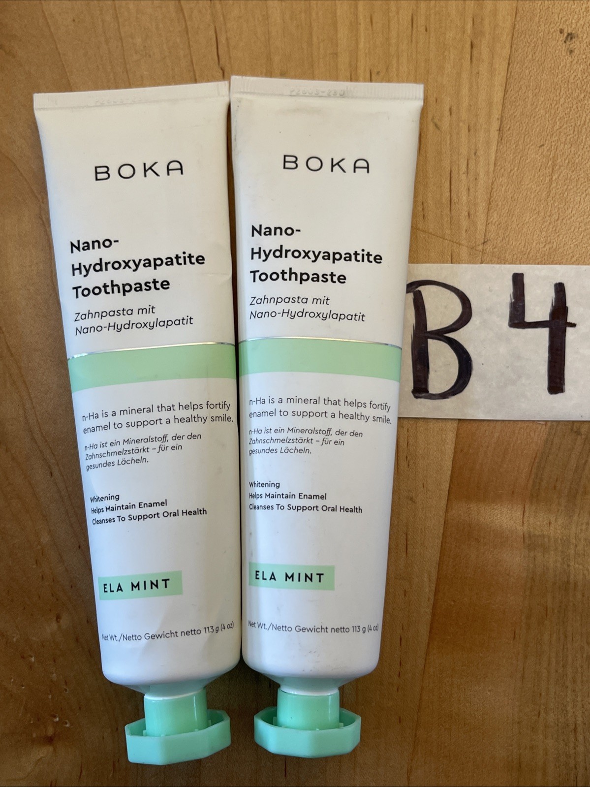 BOKA Fluoride Free Toothpaste Nano Hydroxyapatite ELA MINT 4oz (2xPack) New