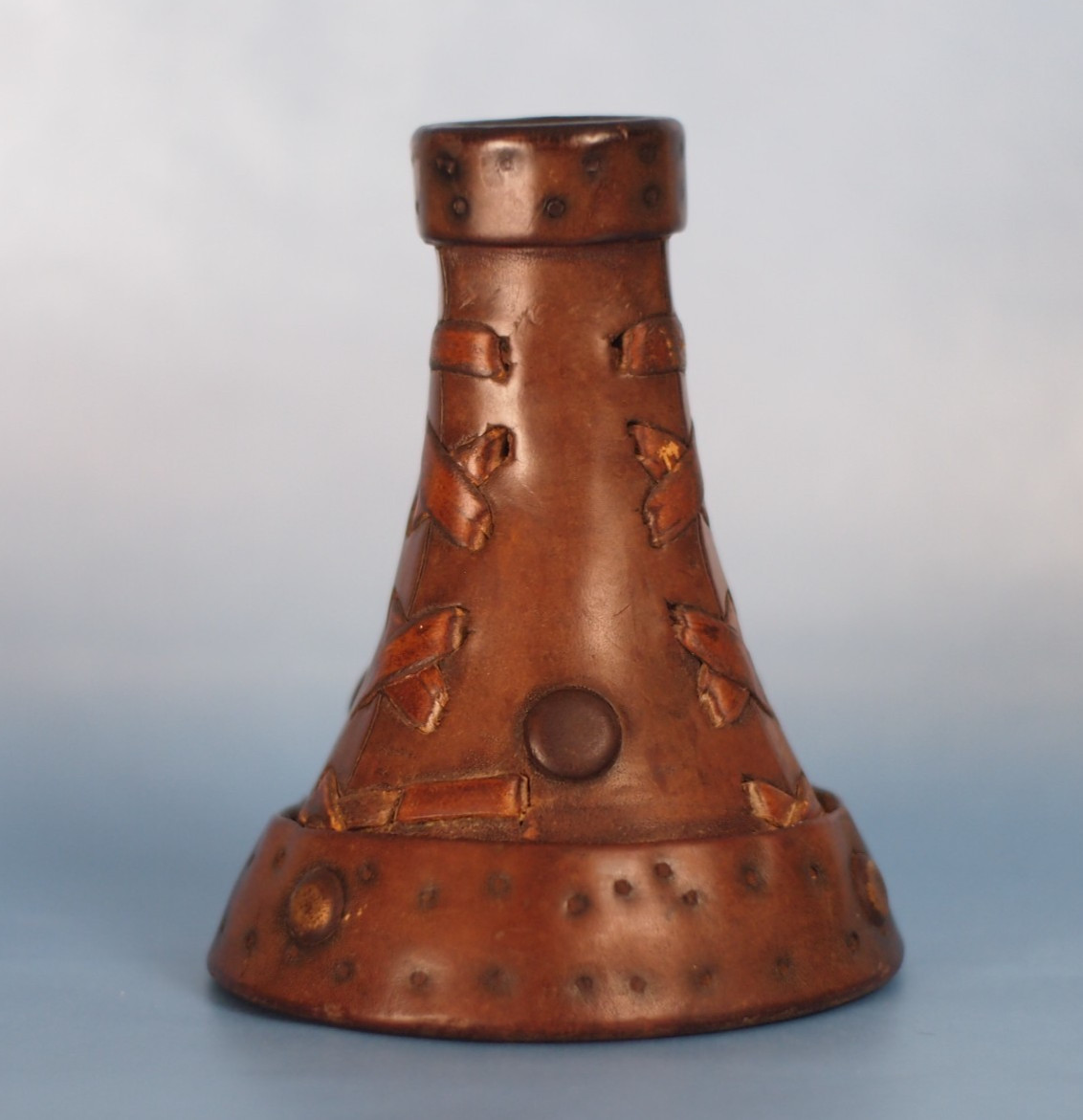Antique Haiden's Horn Leather Dice Drop - Museum Quality