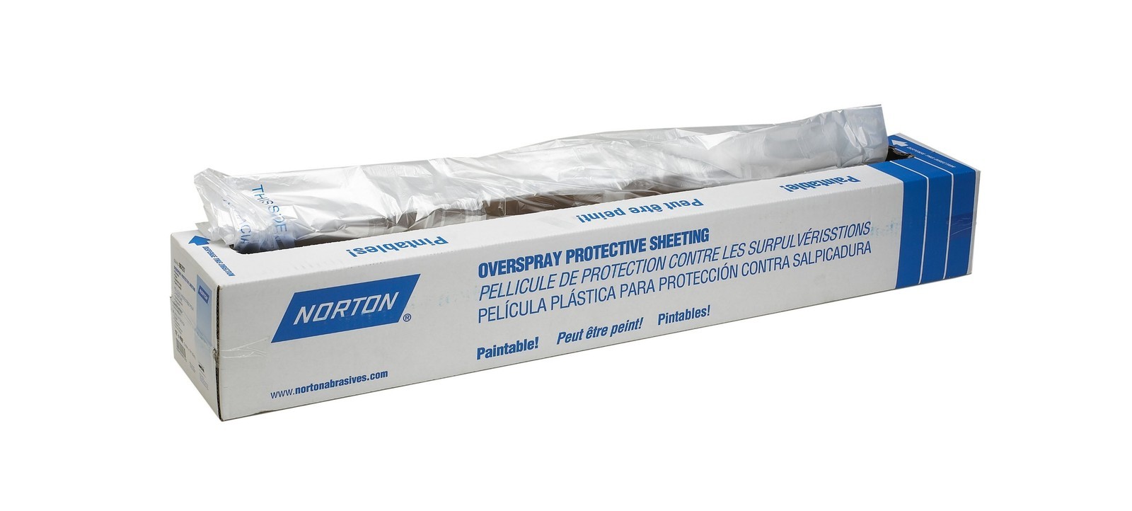 Norton 636425-06728 16' x 400' Overspray Protective Sheeting, Regular, Plastic
