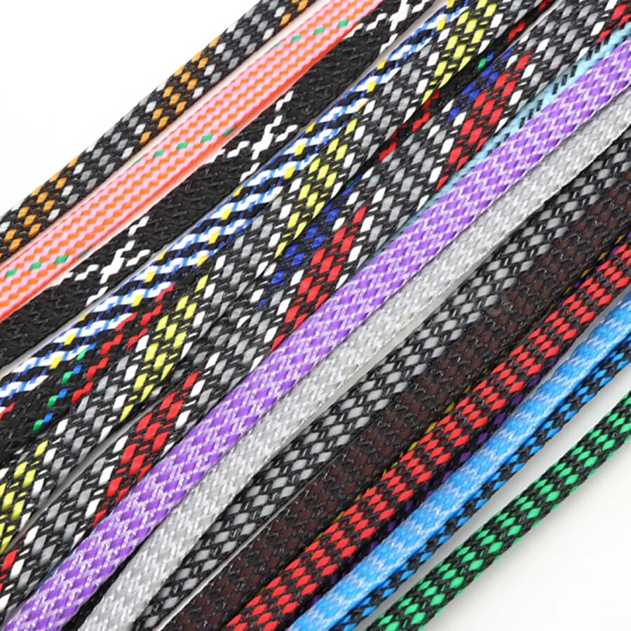 PET&PP Cotton Yarn Braided Cable Sleeving 8MM 12MM Sheathing  Cotton Yarn Mesh