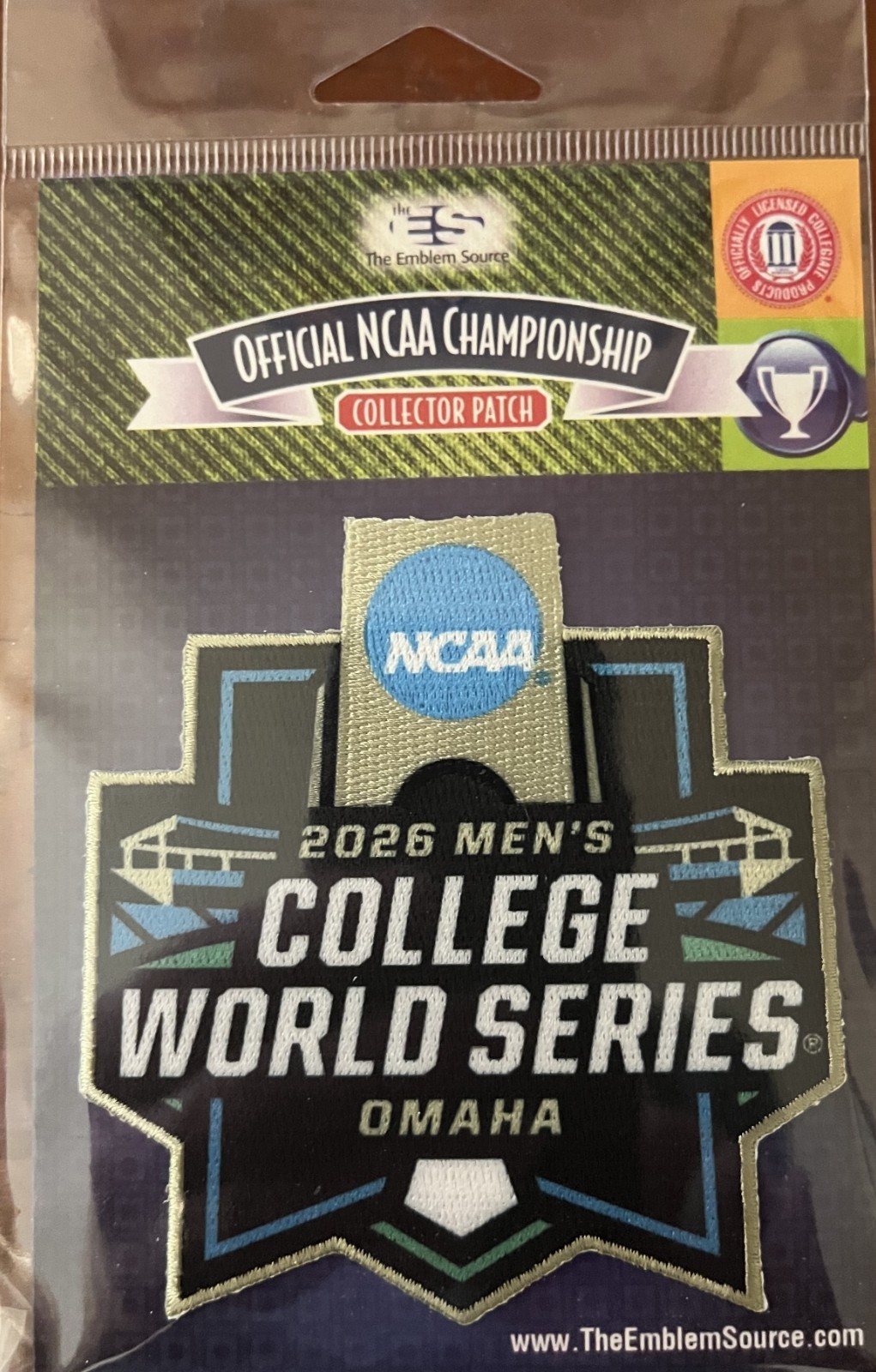 2026 NCAA MENS COLLEGE BASEBALL WORLD SERIES JERSEY PATCH CWS WEST VIRGINIA