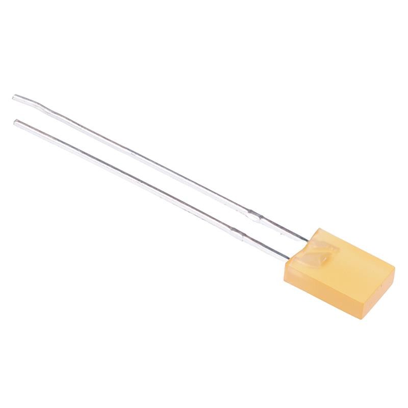 10 x Orange Rectangular 2 x 5mm Diffused LED 45mcd 130°