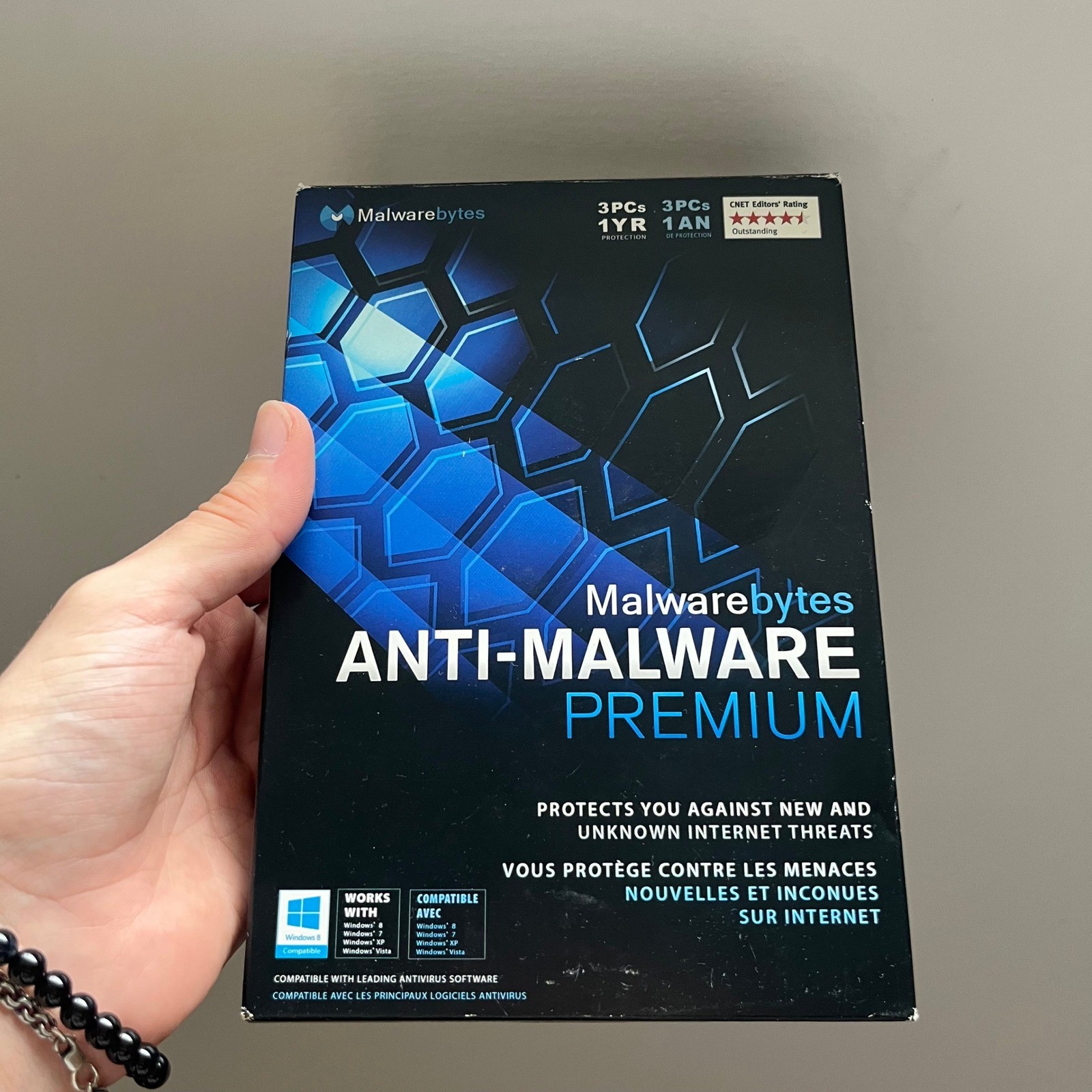 Malwarebytes Anti-Malware Premium 1 Year 3 PCs Windows CD-ROM Retail Box 2014