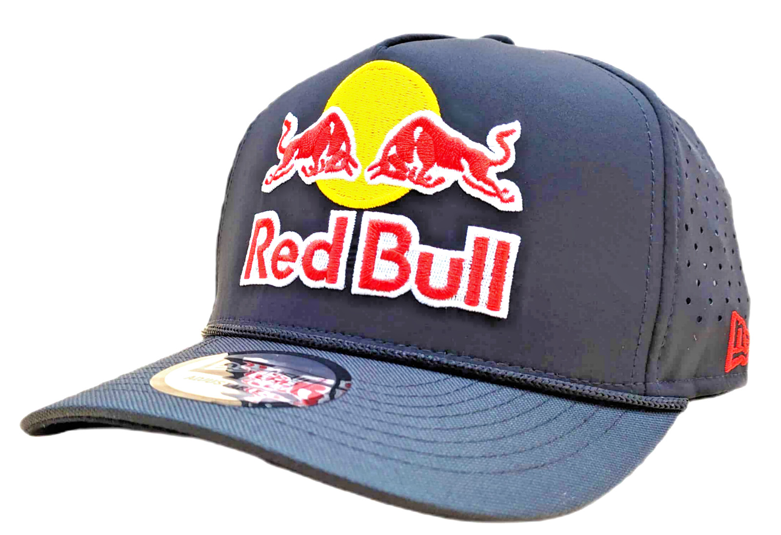 R - Black Performance Cap w/Black Rope. 3 Logos. BMX. MotoGP. Motocross.