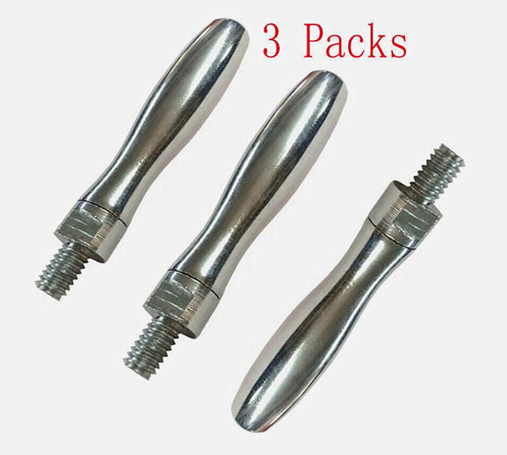 3Pcs Milling Machine Style Self-Turning Handle Grip 3/8" Thread For Bridgeport