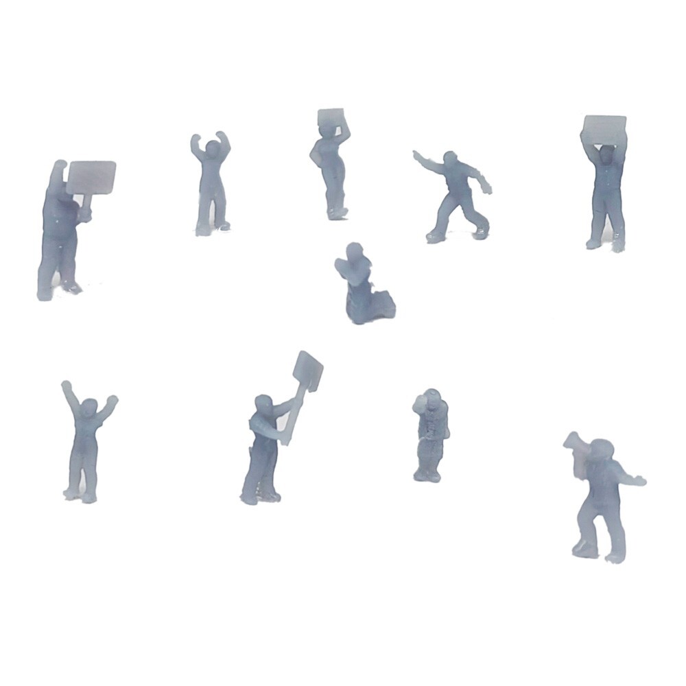 Outland Models Railway Scenery Protester Figure Set 1:220 Z Scale