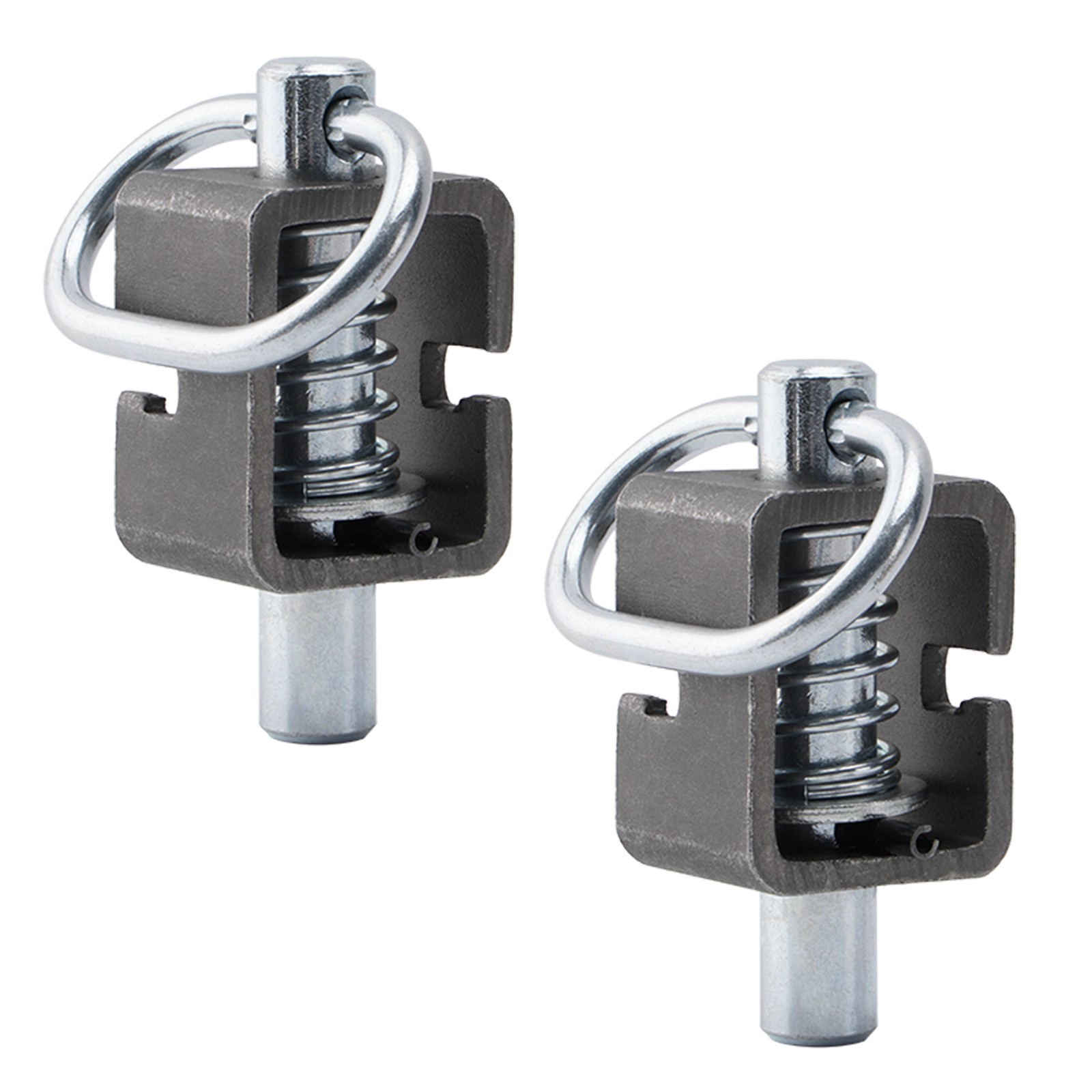 2PCS Weld-On Spring Pin Latch Lock Assembly for Utility Trailer Tail Gate Loaded