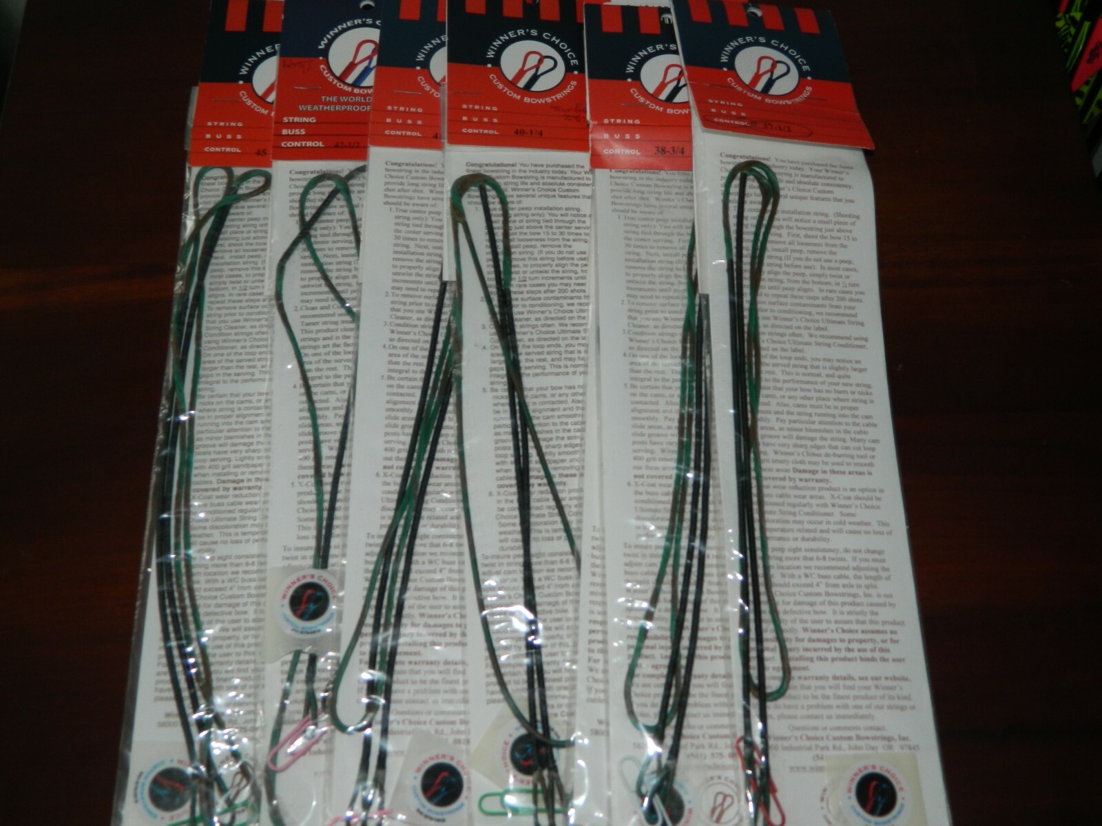 Winner's Choice Bow Cables- Several Lengths Available- Control Cable Only