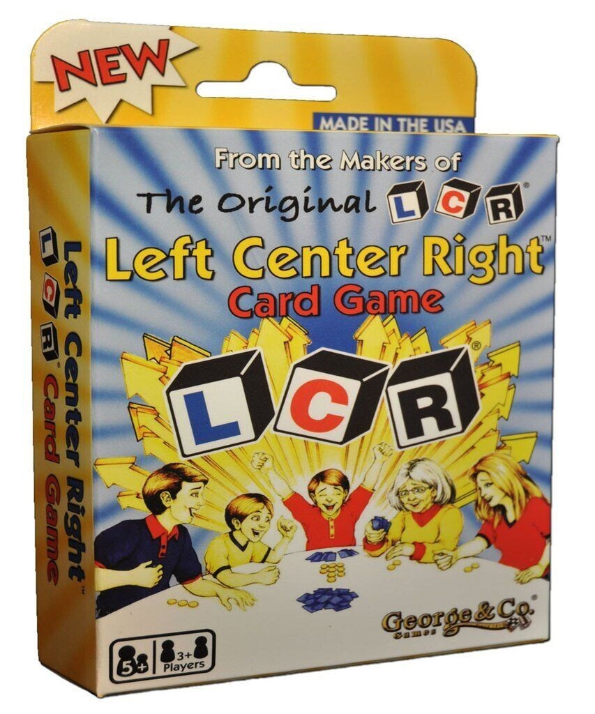 Left Center Right LCR Card Game- Family Game Night Kids 5+ & Adults