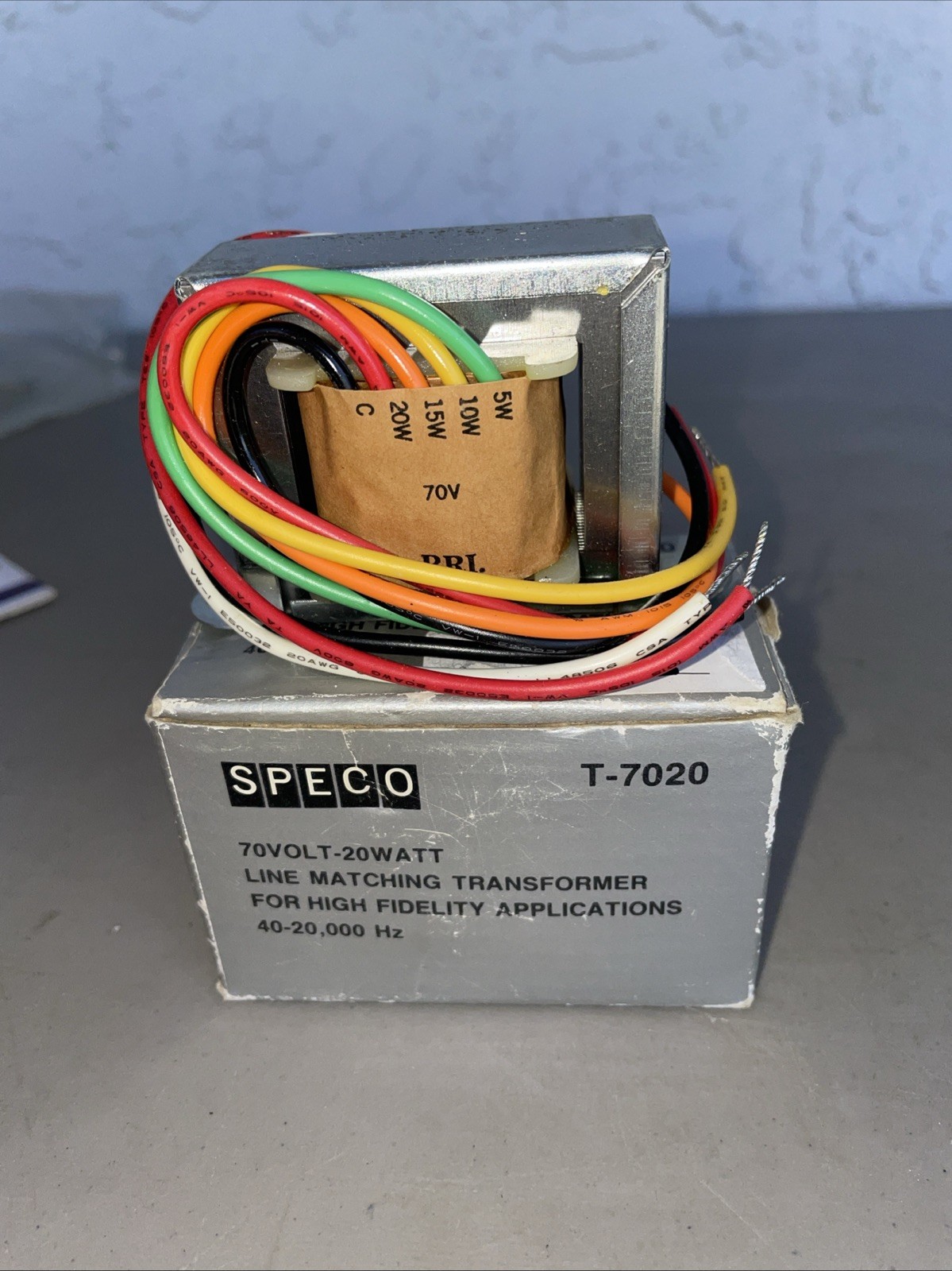 NOS! Speco T7010 Audio Transformer for Converting 8 Ohms Speakers to 70V, Taiwan