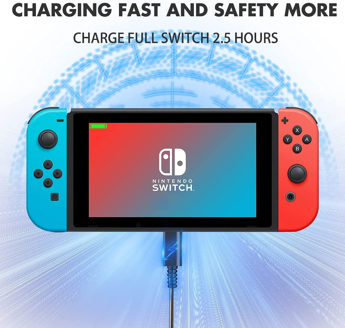 Type C Cable 5V/15V For Nintendo Switch or Dock Charging Wall Charger AC Adapter