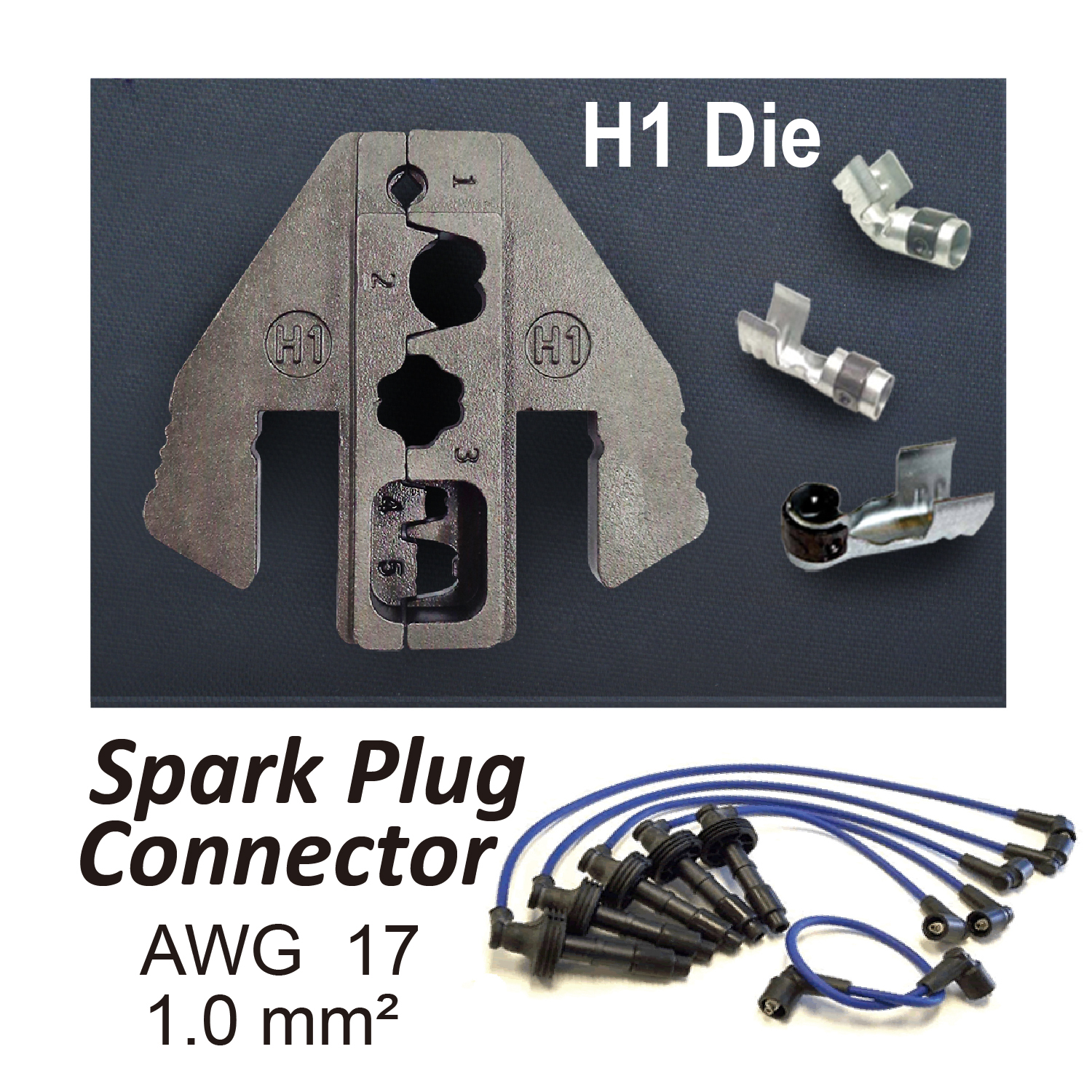TGR Crimping Tool Die - H1 Die for Spark Plug Connector AWG 17