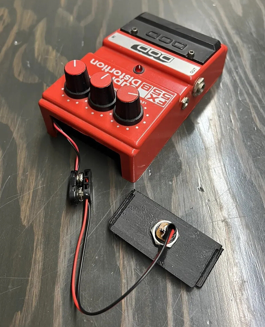 Back & Bottom Plates w Power Jack Kit for DOD FX Series Pedals For a SOLID Mount