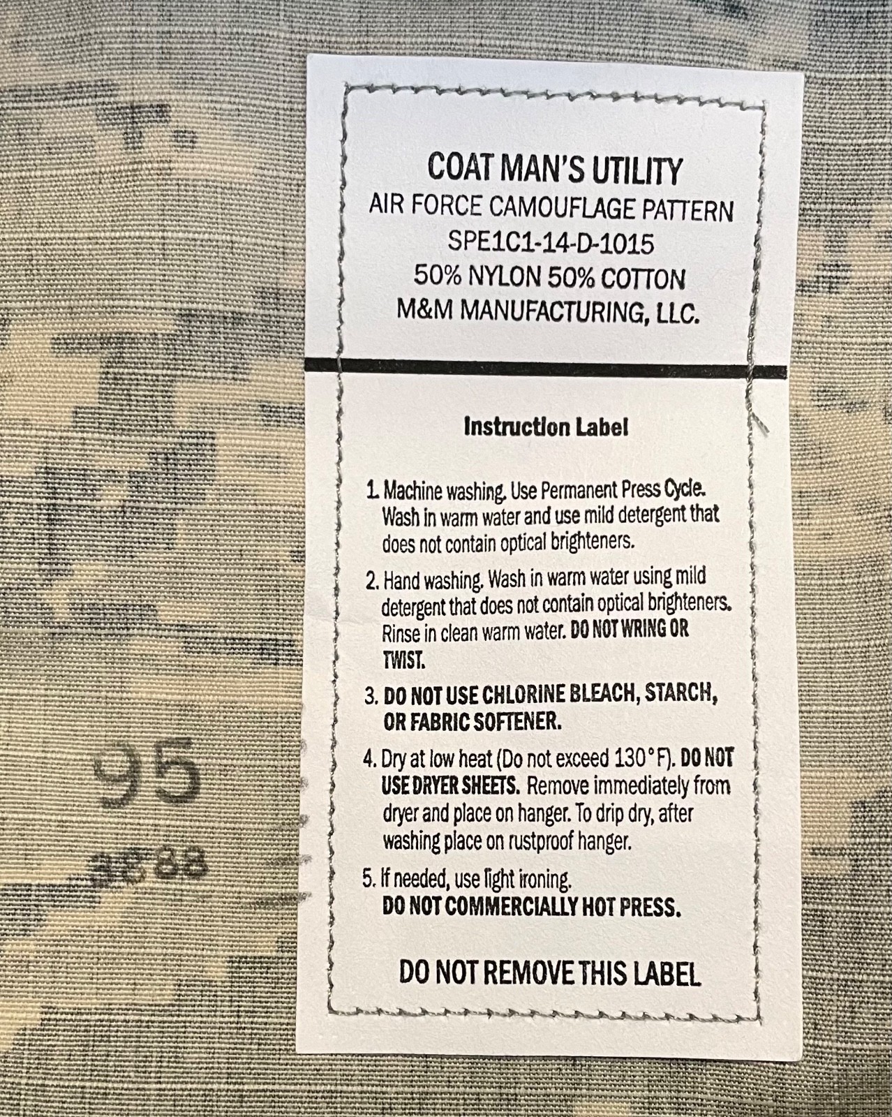 USAF Digital Tiger Camo Pattern Size 42L Coat Men's Utility Air Force Jacket