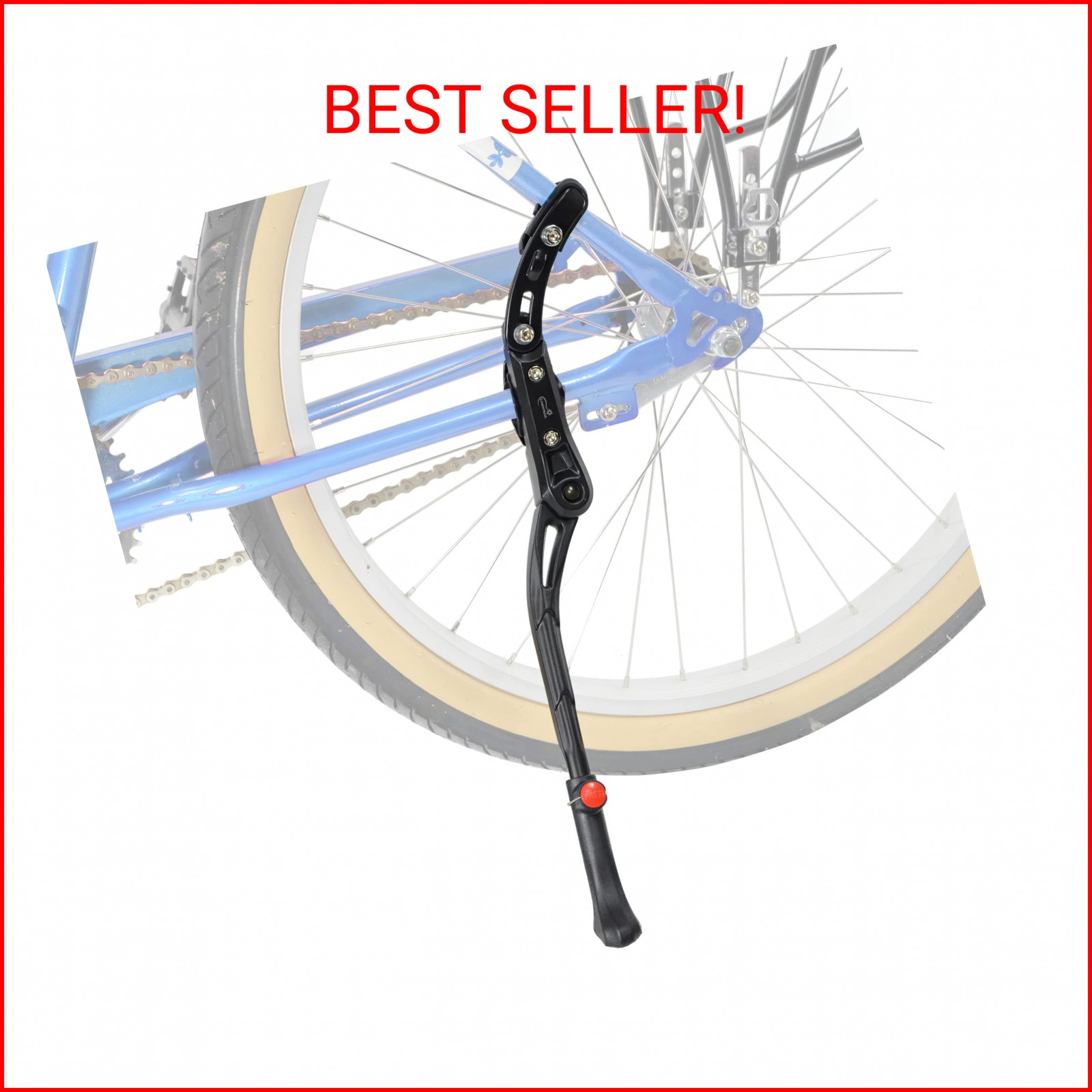 Lumintrail Center Mount Bike Kickstand - Fits 24-29 Inch Bicycles - Bike Kick St
