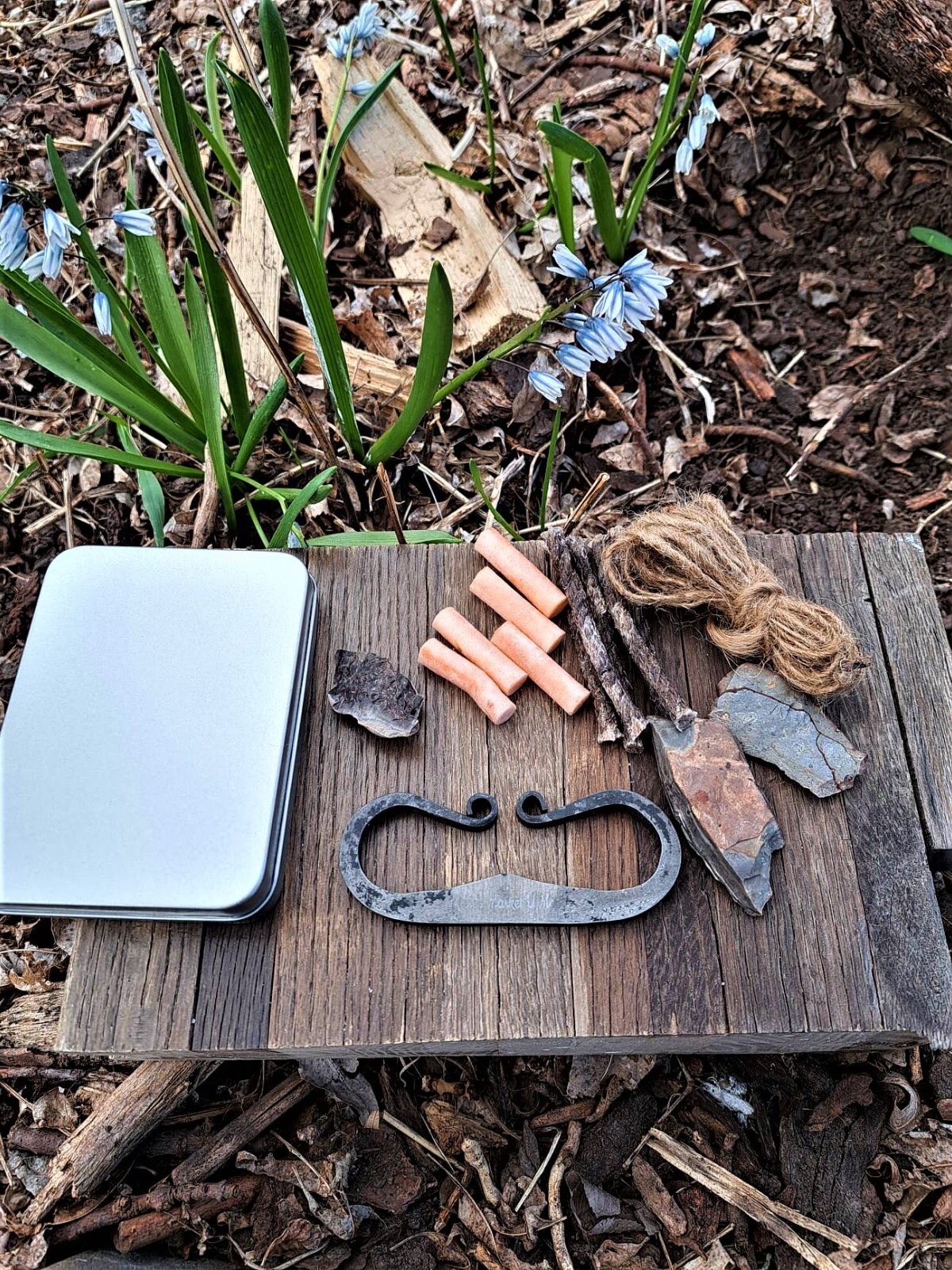Hand Forged  Large Flint and Steel Fire Starter 4"x1.5" 