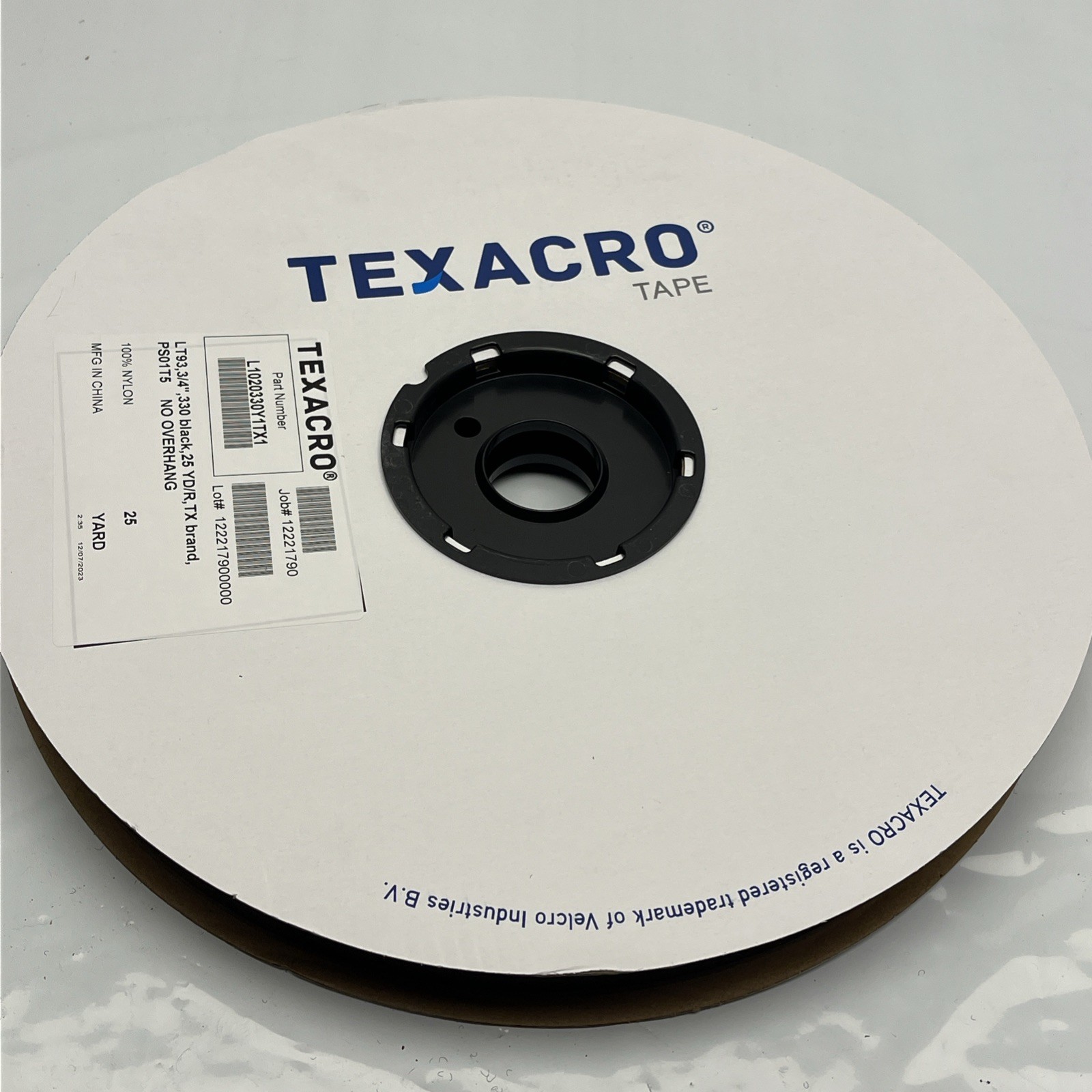 Velcro USA TEXACRO Adhesive-Backed Hook-Side Black 25 Yards