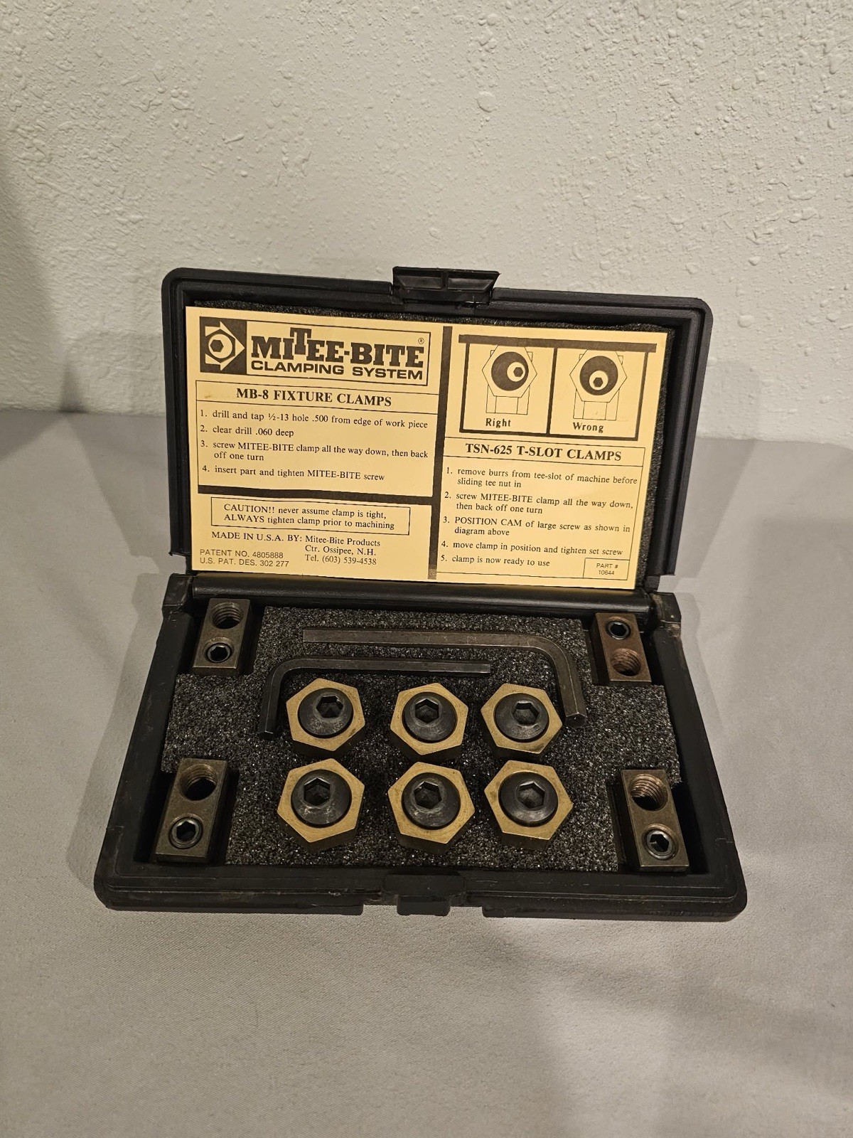 Mitee Bite TSN 625/ MB-8 Tee Slot Clamp Set