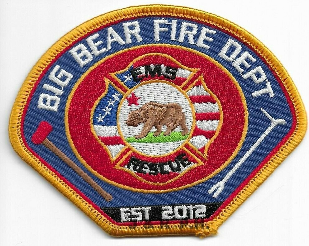 Big Bear  Fire - Rescue - E.M.S., California  (4" x 3.125" size) fire patch