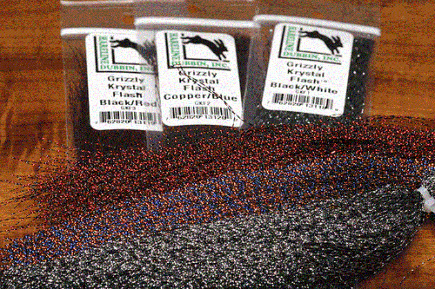 KRYSTAL FLASH in GRIZZLY COLORS - Fly Tying