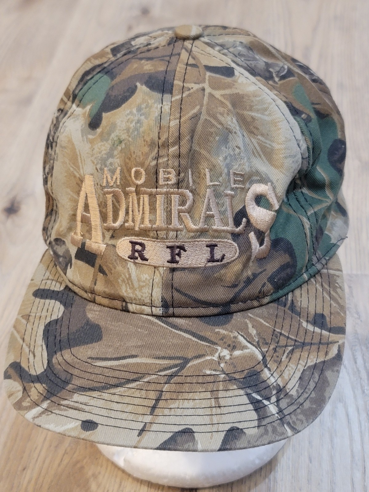 Vintage RealTree Advantage Camo Cap Hat Mobile Admirals by Kudzu Made in the USA