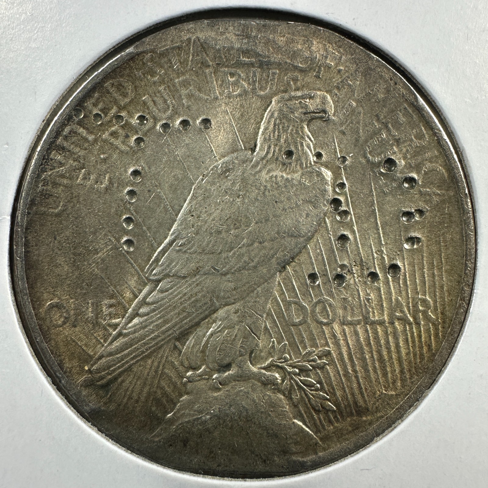 1923 $1 Silver Peace Dollar, Heavily Damaged (89809)