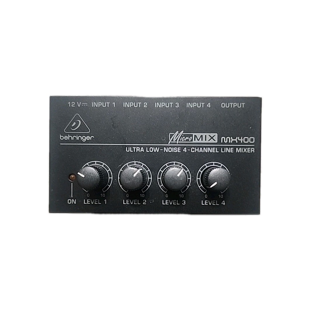 Behringer MX400 MicroMix 4-Channel Line Mixer Ultra Low Noise Audio Mixer Tested