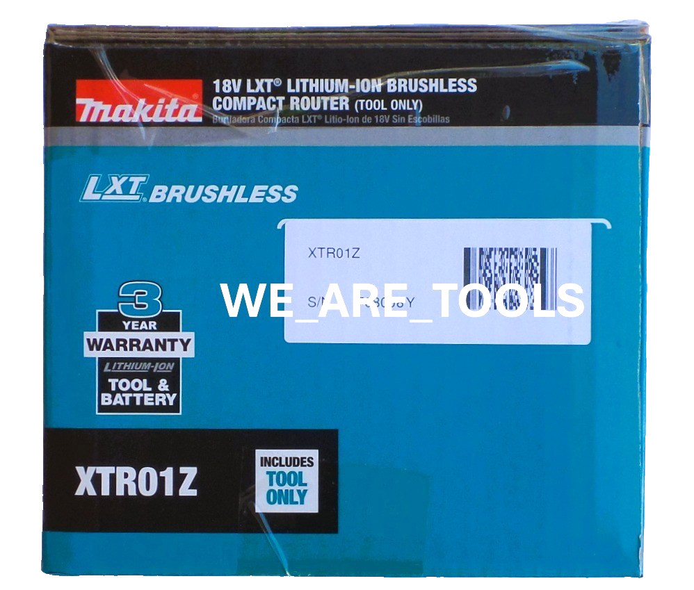 New In Box Makita XTR01Z 18V Brushless Cordless Variable Compact Router 18 Volt