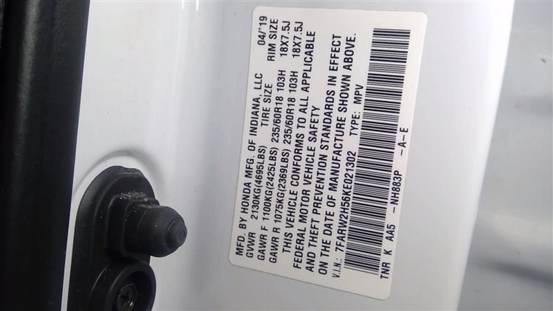 2019 Crv/Cr-v Chassis Control Module Sku#3458225