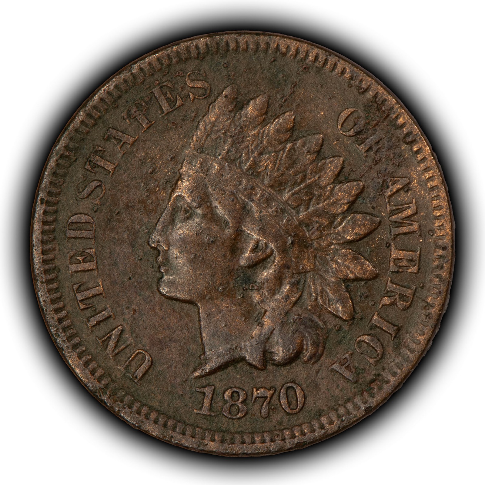 1870 1c Indian Head Small Cent - XF Dets - SKU-Z5915