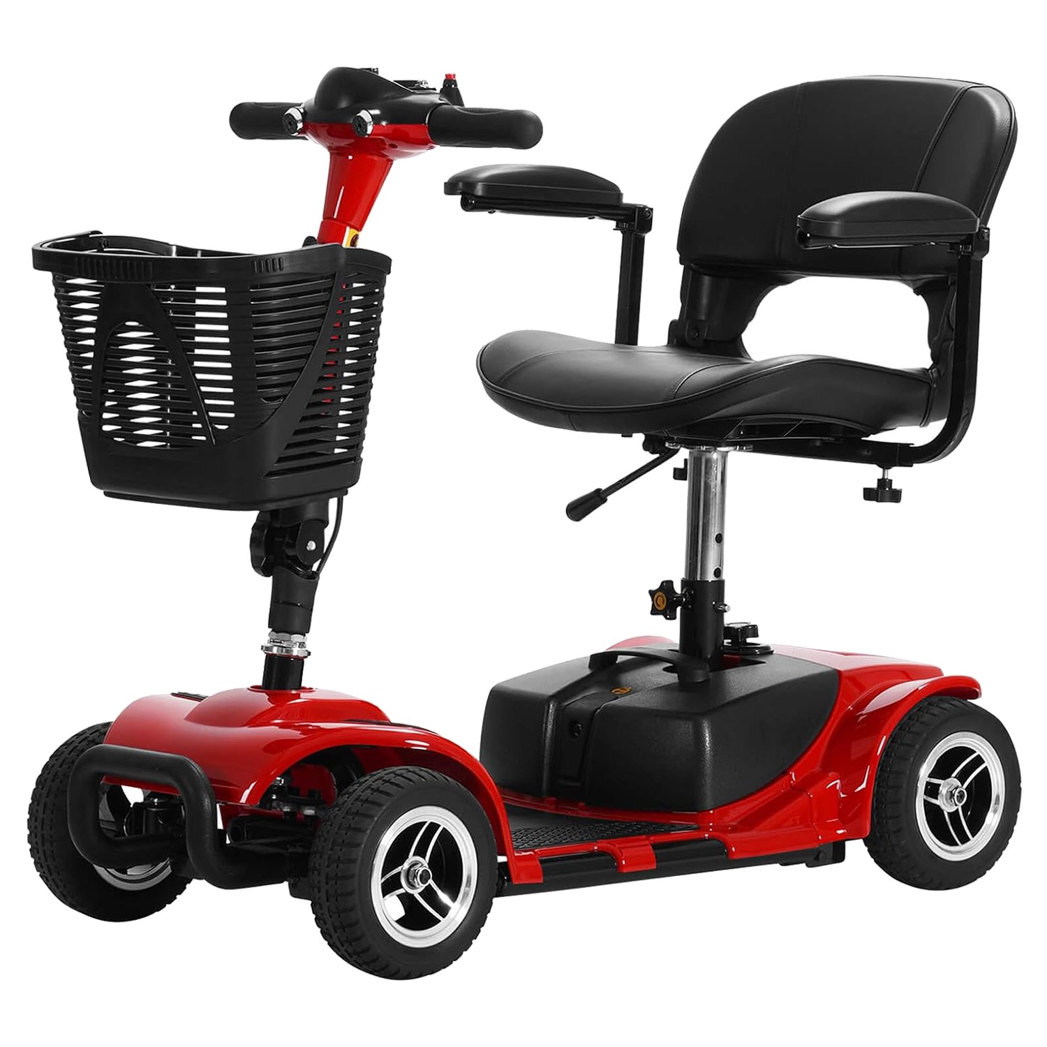 4-Wheel Electric Mobility Scooter for Seniors, Portable, Collapsible and Travel