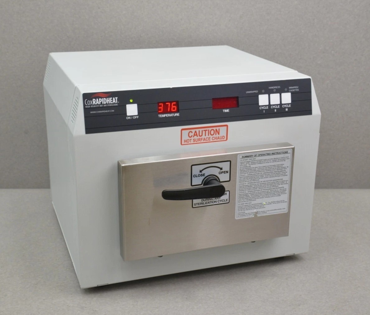 CPAC Equipment Inc CoxRapidHeat 6000 High Velocity Hot Air Rapid Heat Sterilize